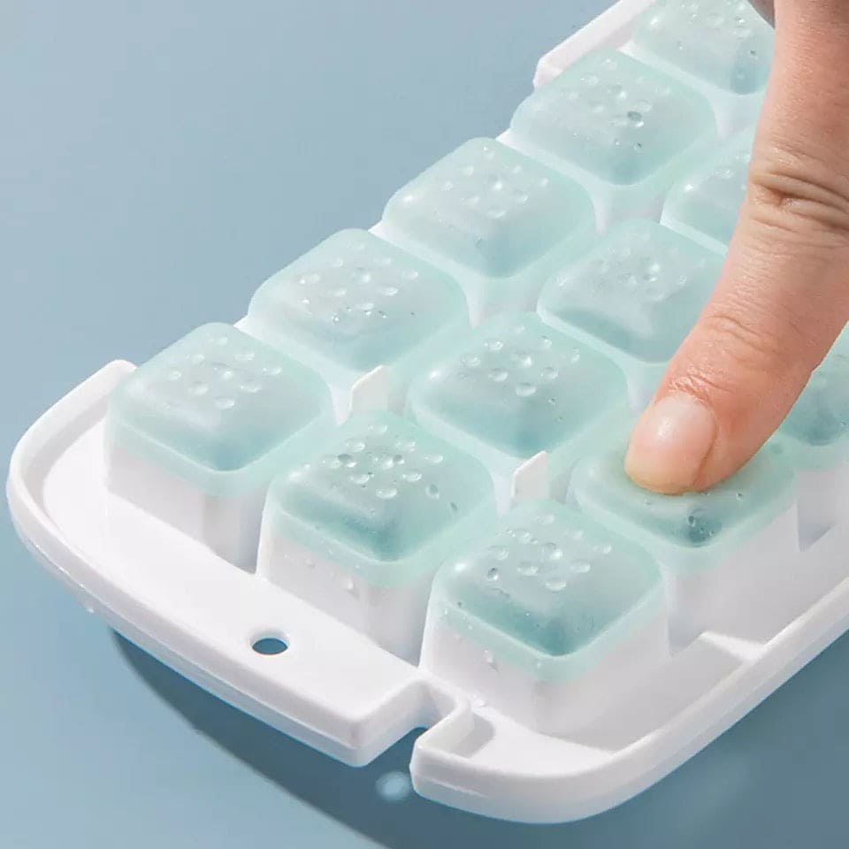 Press Type Ice Cube Maker, Silicon Ice Tray Making Molds, Creative Storage Box With Lid Trays, Square Cubic Container Press Type Ice Cube Maker, Silicon Ice Tray Making Molds, Creative Storage Box With Lid Trays, Square Cubic Container